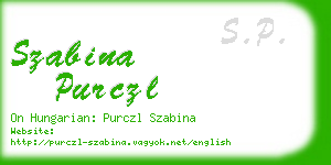 szabina purczl business card